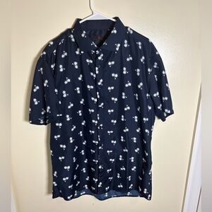 IC COLLECTION Navy Floral Men's Shirt